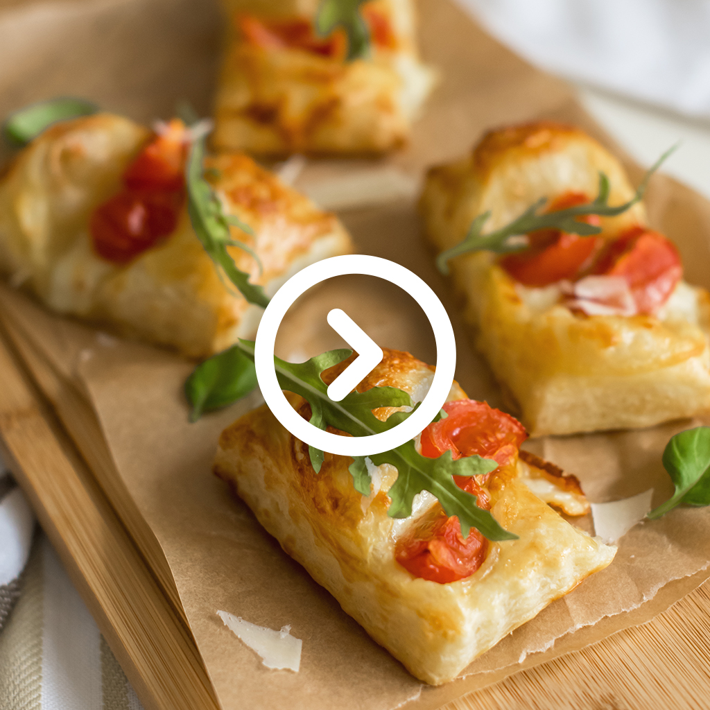 Folhados de Tomate e Rúcula Vitacress