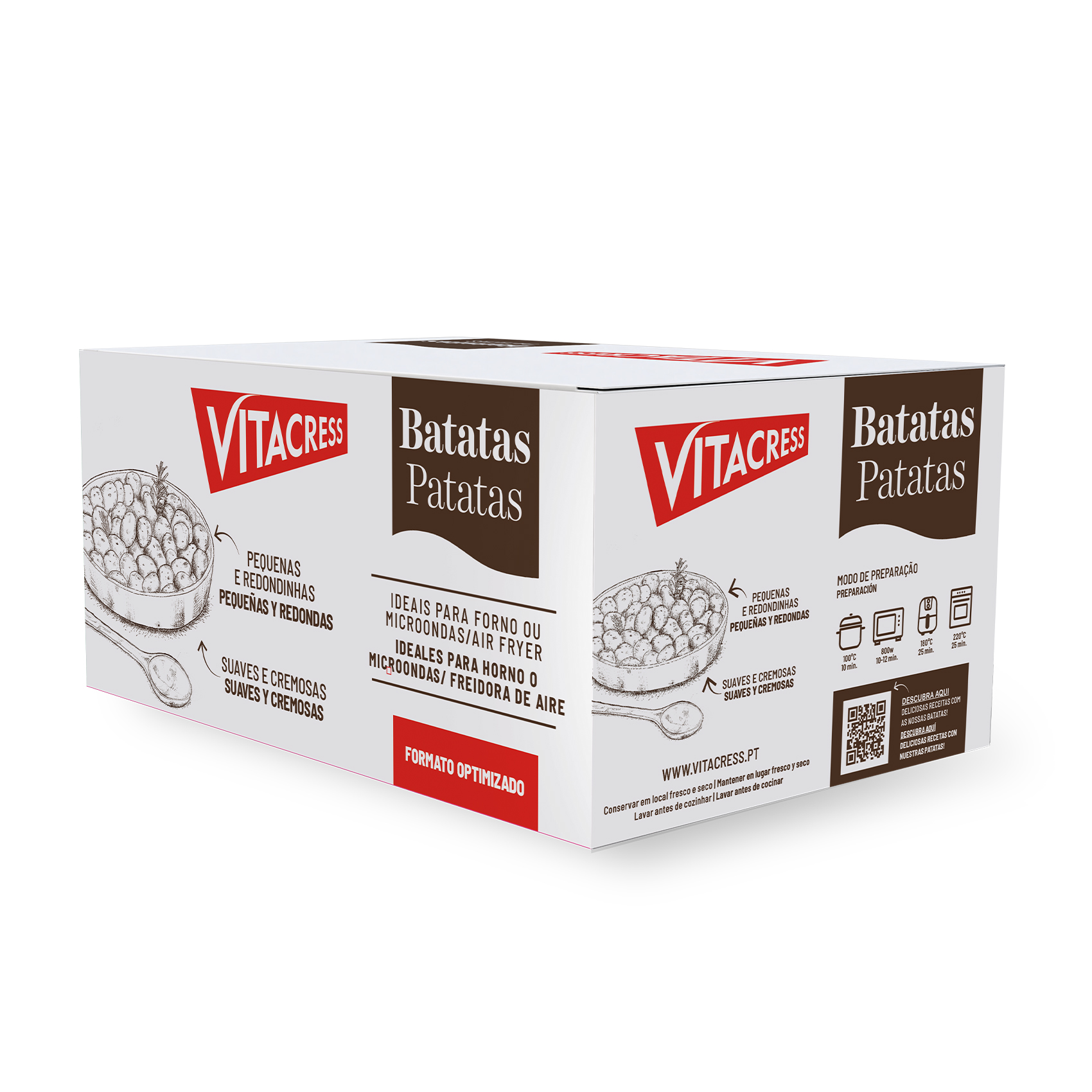 Caixa de Batata Branca 25–35 mm Vitacress