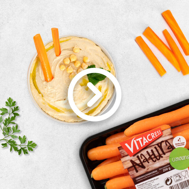 Húmus de Grão-de-bico e Salsa Vitacress