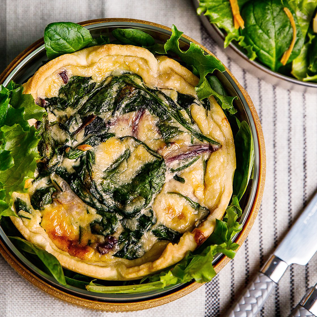 Quiche de Espinafre Vitacress com Ervas Aromáticas