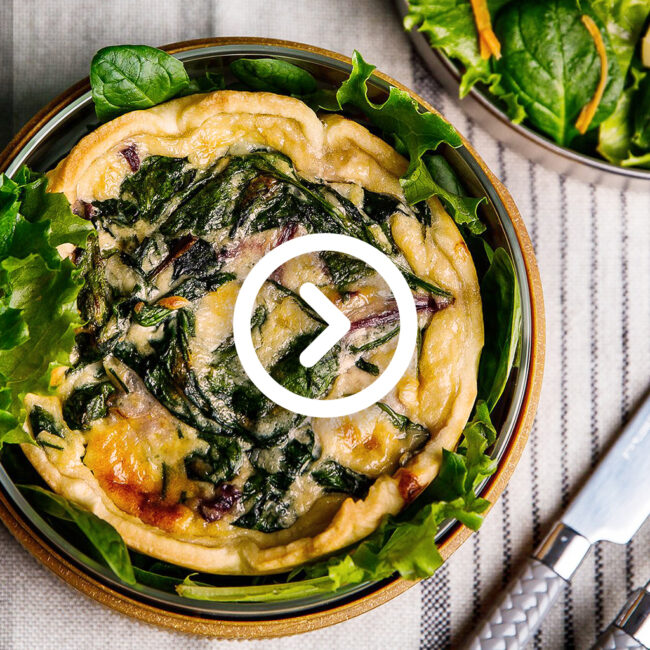 Quiche de Espinafre Vitacress com Ervas Aromáticas