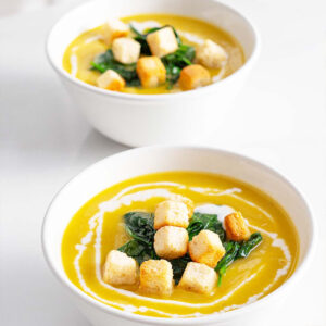 Sopa de Batata-Doce com Espinafre Vitacress