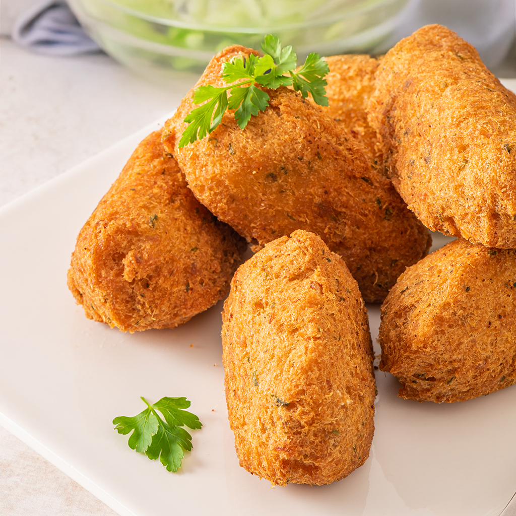 Pastéis de Bacalhau com Batatas e Coentros Vitacress