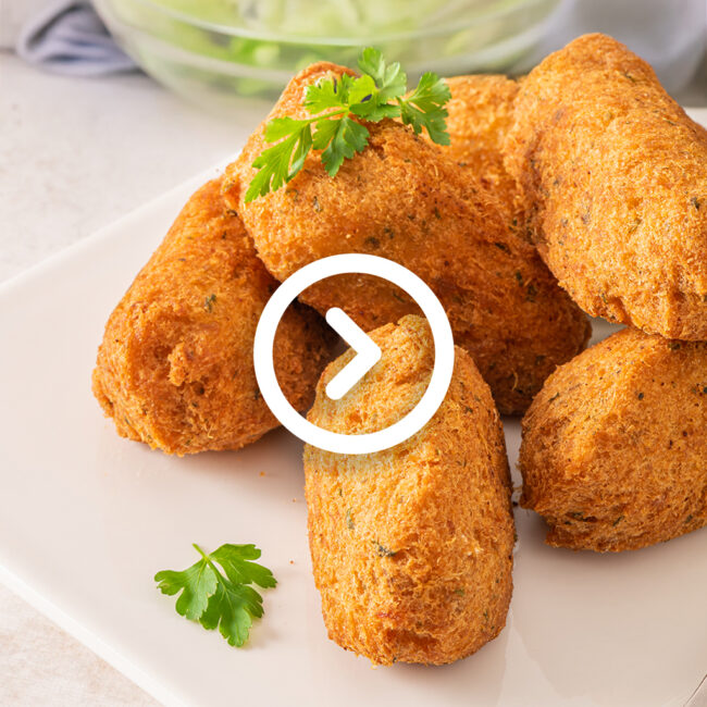Pastéis de Bacalhau com Batatas e Coentros Vitacress