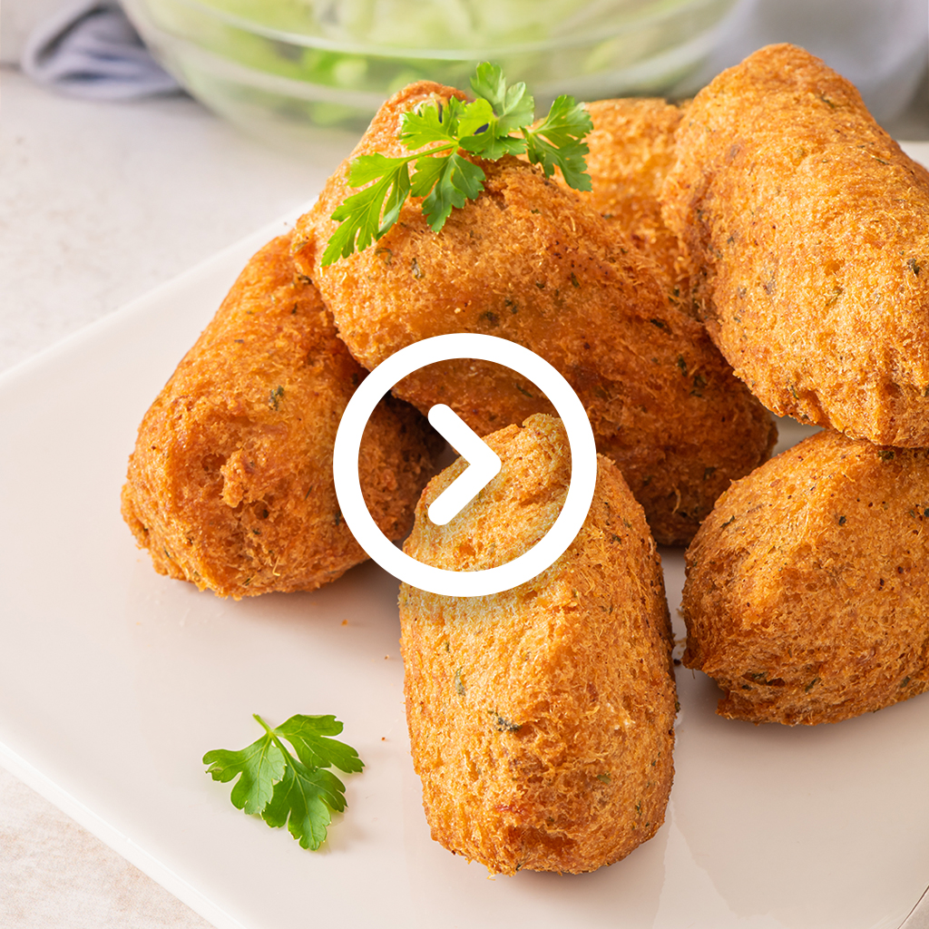 Pastéis de Bacalhau com Batatas e Coentros Vitacress