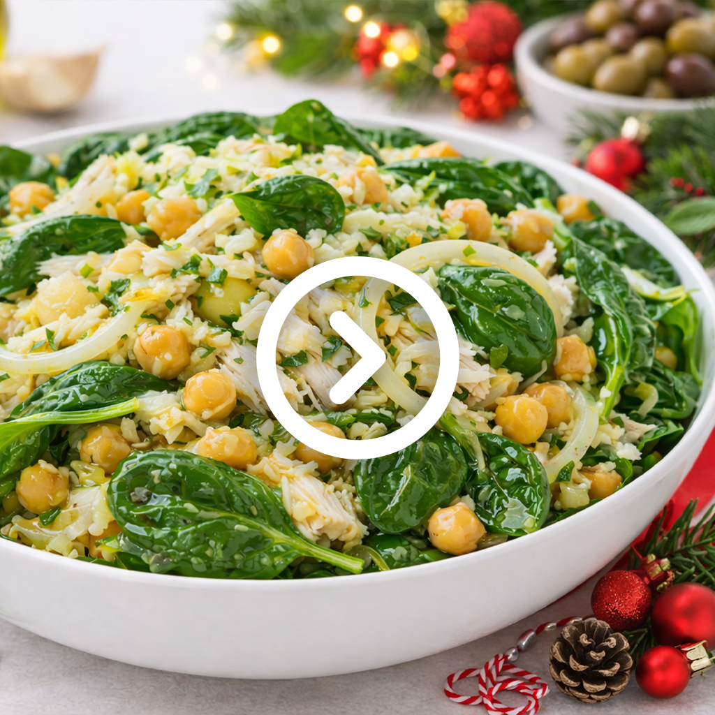 Bowl de Bacalhau Desfiado com Espinafre Baby Vitacress, Grão e Azeite Quente Vitacress