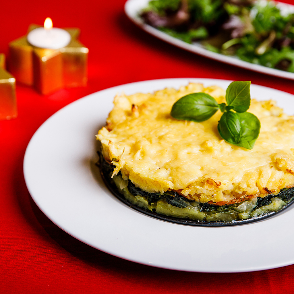 Empadão de Bacalhau com Espinafre Vitacress